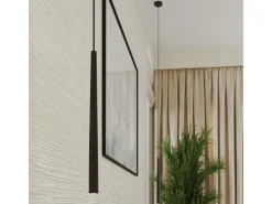 Sollux Lighting Lámpara Suspendida-Lámpara Colgante Bliss Moderno De Acero - 1 Fuentes Luminosas - L.8 X A.118 Cm - Negro