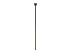Sollux Lighting Lámpara colgante Brill moderno de acero - 1 fuentes luminosas 3000K - L.8 x A.114 cm - oliva Verde Outlet