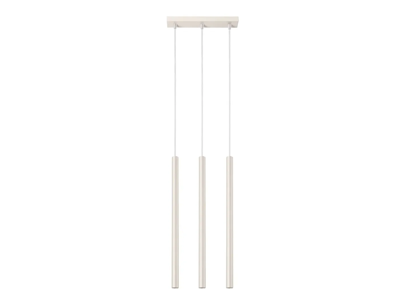 Hot Sollux Lighting Lámpara colgante Brill moderno de acero - 3 fuentes luminosas 4000K - L.30 x A.94 cm - Beige