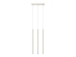 Hot Sollux Lighting Lámpara colgante Brill moderno de acero - 3 fuentes luminosas 3000K - L.30 x A.94 cm - Beige