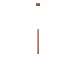 Sollux Lighting Lámpara Suspendida-Lámpara colgante Brill moderno de acero - 1 fuentes luminosas 3000K - L.8 x A.114 cm - ocre Rojo