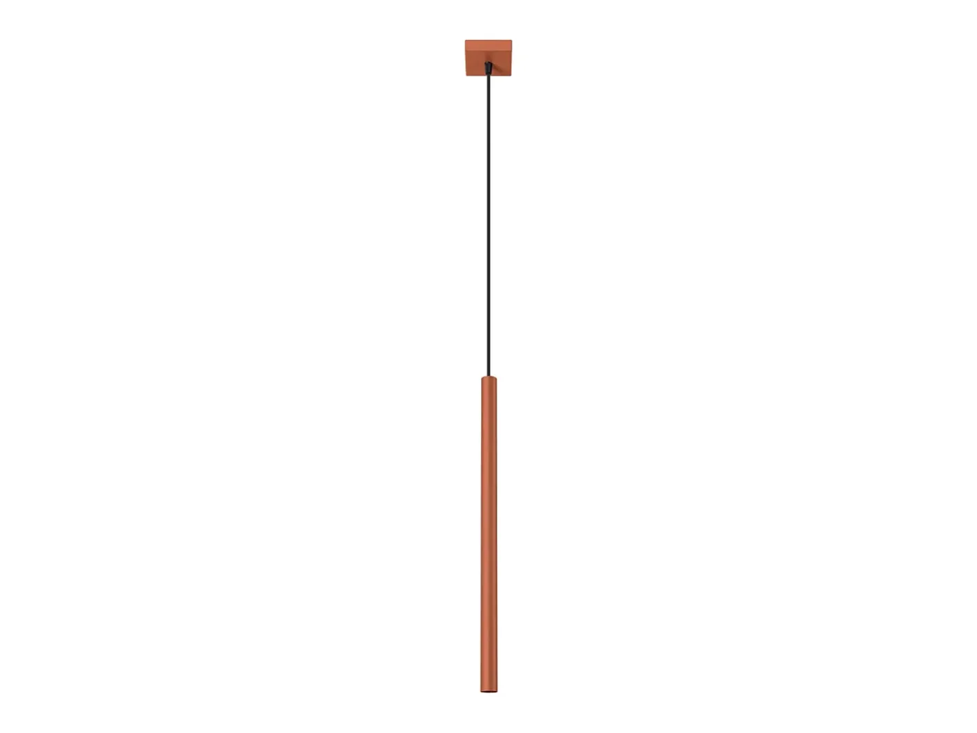 Sollux Lighting Lámpara Suspendida-Lámpara colgante Brill moderno de acero - 1 fuentes luminosas 3000K - L.8 x A.114 cm - ocre Rojo