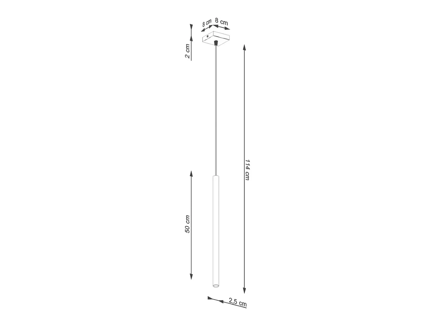 Sollux Lighting Lámpara Suspendida-Lámpara colgante Brill moderno de acero - 1 fuentes luminosas 3000K - L.8 x A.114 cm - ocre Rojo