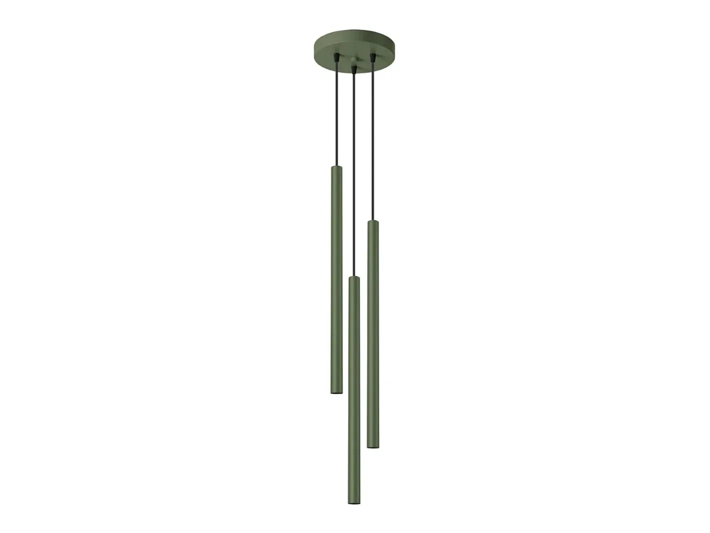 Discount Sollux Lighting Lámpara colgante Brill moderno de acero - 3 fuentes luminosas 3000K - L.19,5 x A.104 cm - oliva Verde