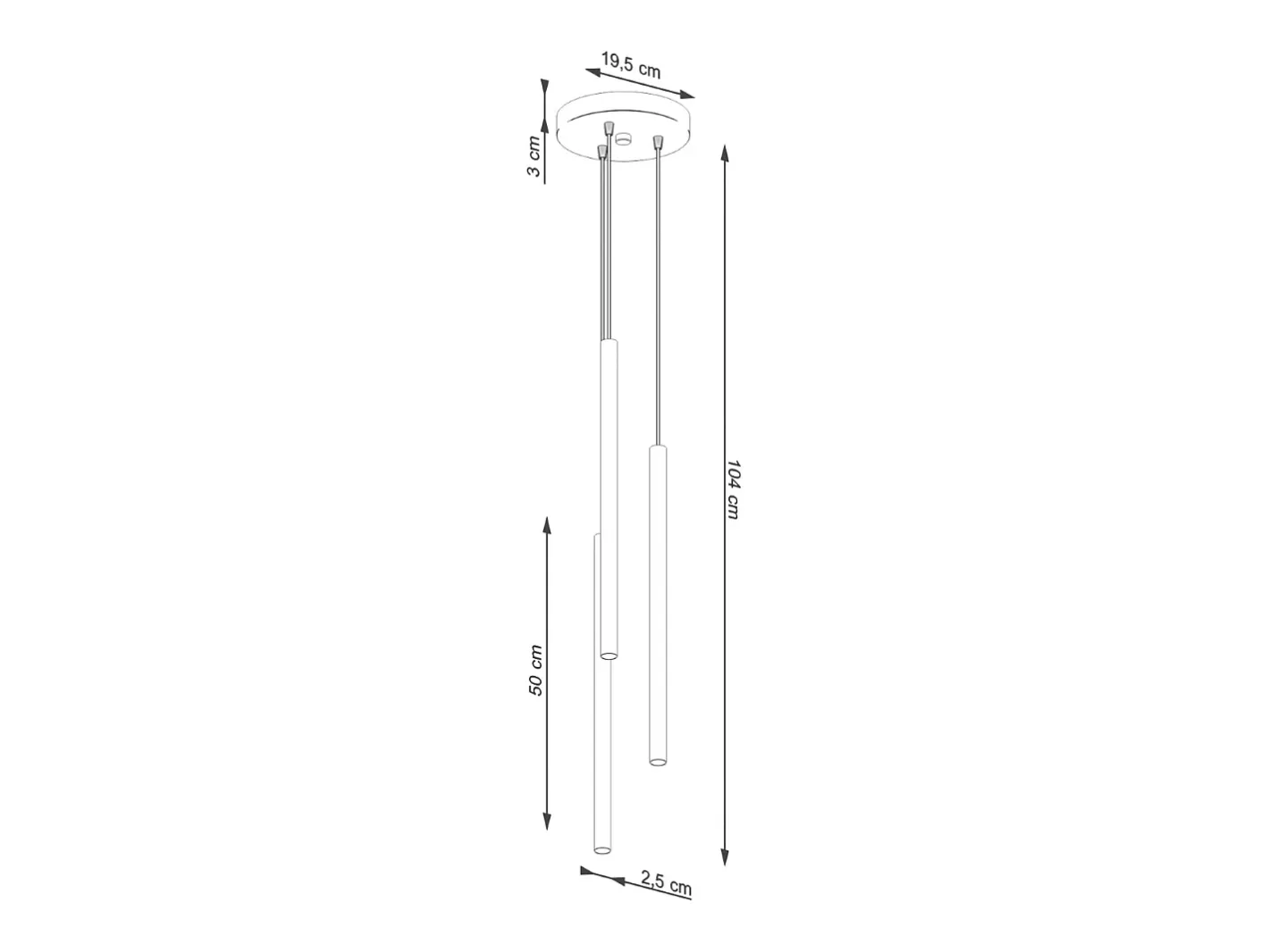 Discount Sollux Lighting Lámpara colgante Brill moderno de acero - 3 fuentes luminosas 3000K - L.19,5 x A.104 cm - oliva Verde
