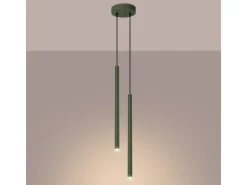 Sollux Lighting Lámpara colgante Brill moderno de acero - 2 fuentes luminosas 4000K - L.15 x A.104 cm - oliva Verde