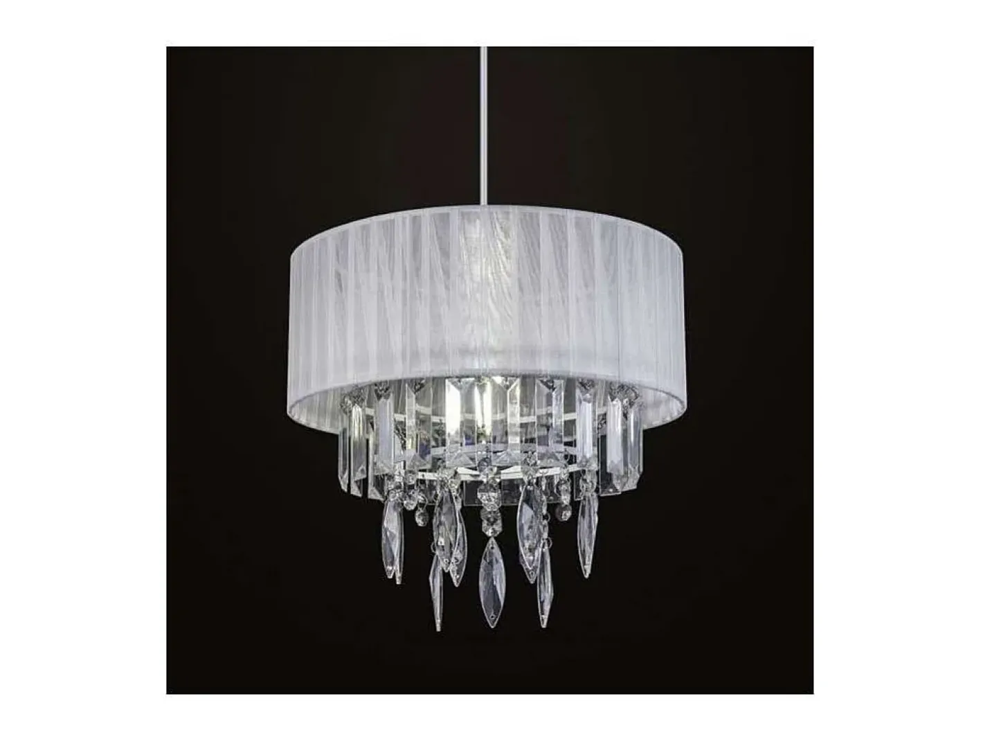 Lámpara Suspendida-Lámpara colgante Carlos acabado acrilico 35 cm(alto) 30 cm(ancho)30 cm(fondo Gris
