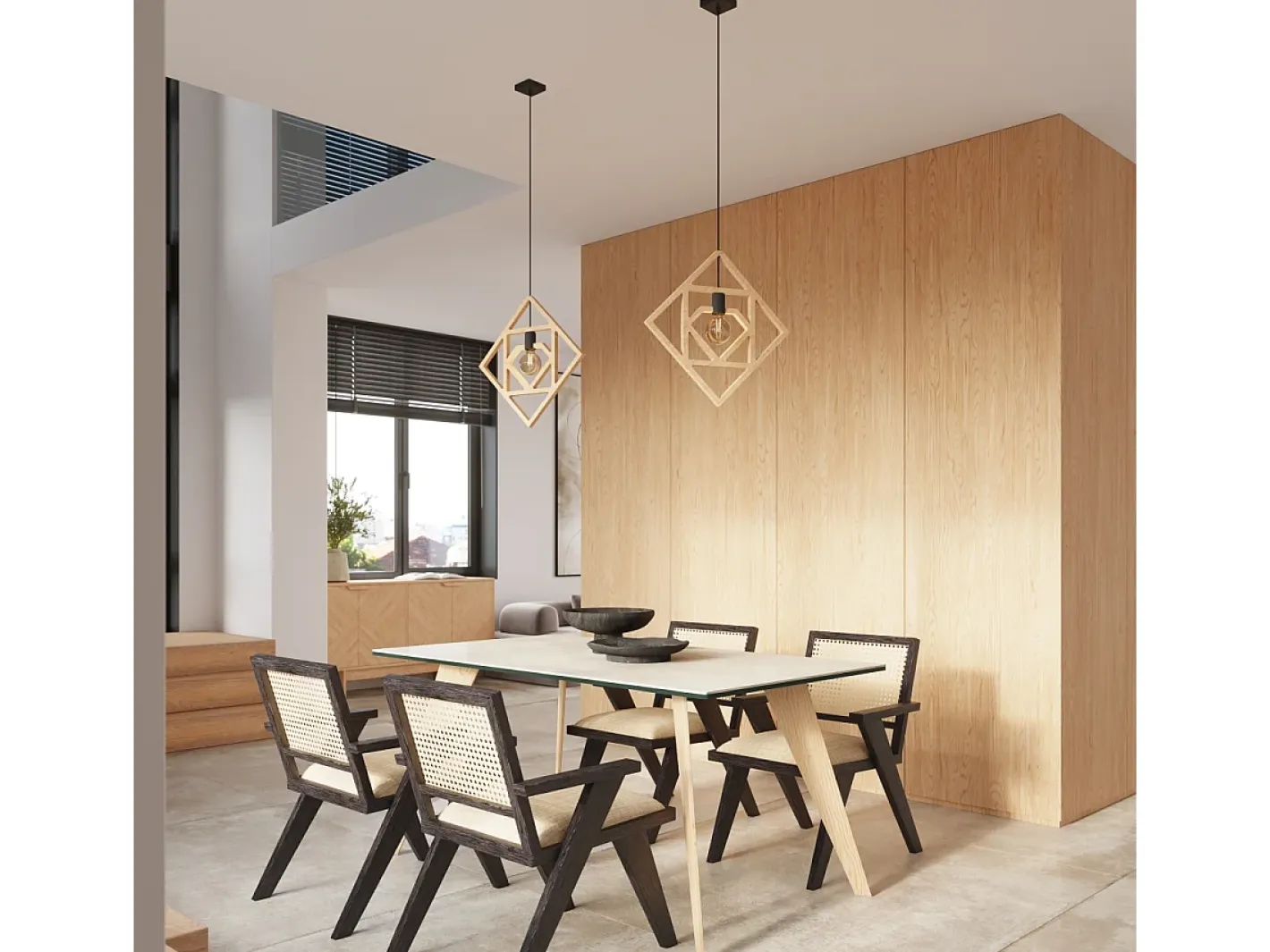 Sollux Lighting Lámpara Colgante Caro Moderno De Madera - 1 Fuentes Luminosas - L.50 X A.145 Cm - Madera Natural/ Negro Discount
