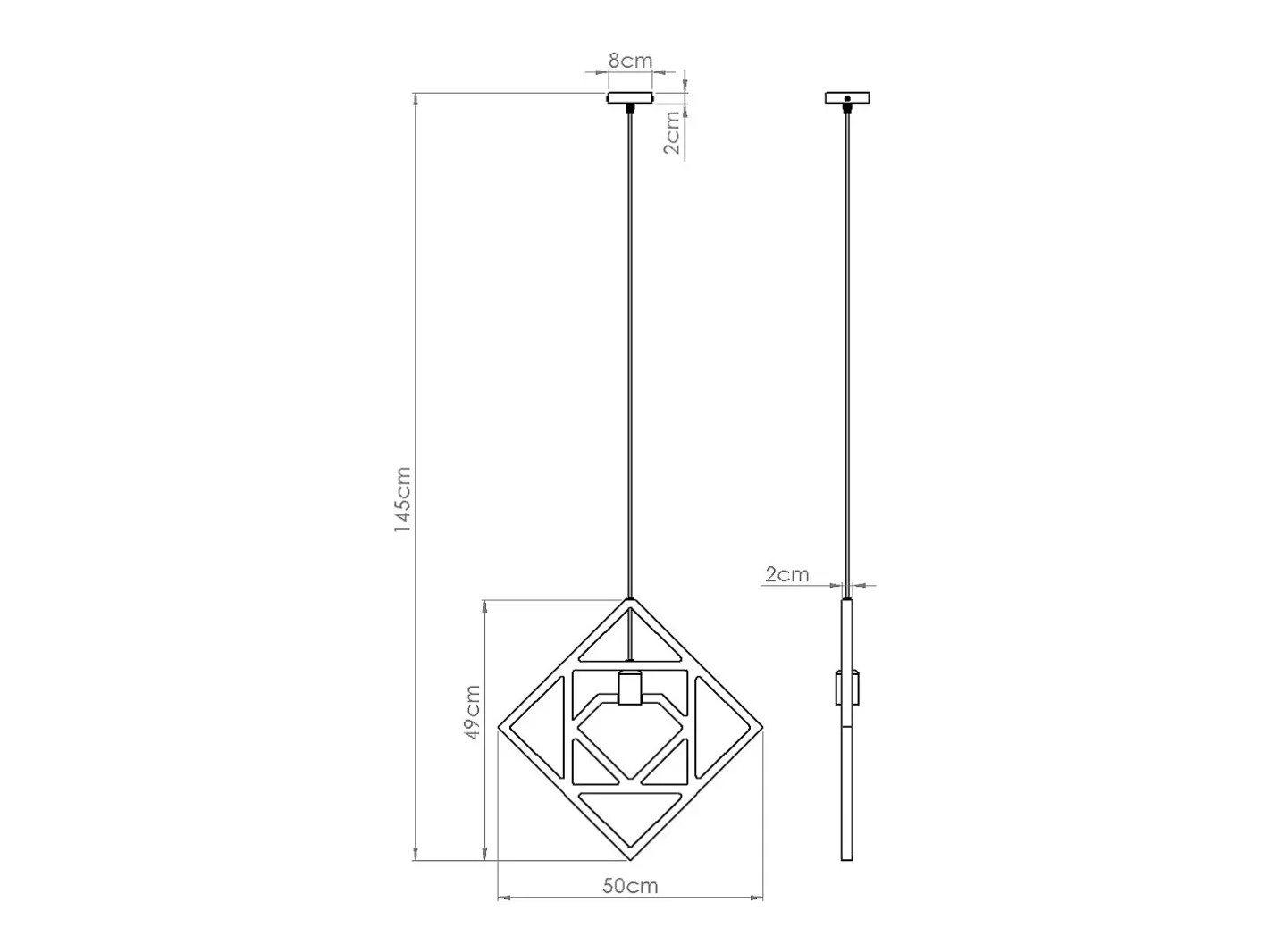 Sollux Lighting Lámpara Colgante Caro Moderno De Madera - 1 Fuentes Luminosas - L.50 X A.145 Cm - Madera Natural/ Negro Discount