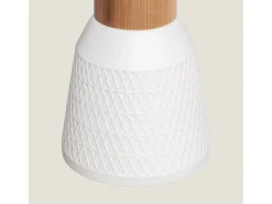 Ledkia Lámpara Suspendida-Lámpara Colgante Cerámica y Madera Retilles Blanco Multicolor