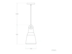 Ledkia Lámpara Suspendida-Lámpara Colgante Cerámica y Madera Retilles Blanco Multicolor