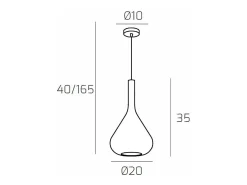 Lámpara colgante contemporánea metal cromado cristal verde 1 luz E27 Kona Plateado Online