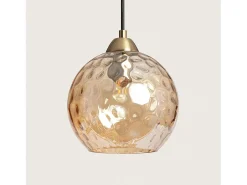 Ledkia Lámpara Suspendida-Lámpara Colgante Cristal Cornelio Ámbar Multicolor