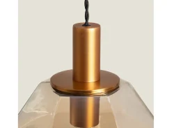 Ledkia Lámpara Colgante Cristal Diamound Ámbar Multicolor New