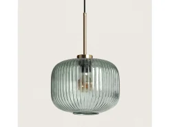 Ledkia Lámpara Suspendida-Lámpara Colgante Cristal Edwin Verde Multicolor