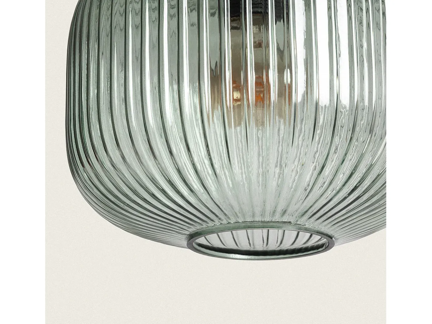 Ledkia Lámpara Suspendida-Lámpara Colgante Cristal Edwin Verde Multicolor
