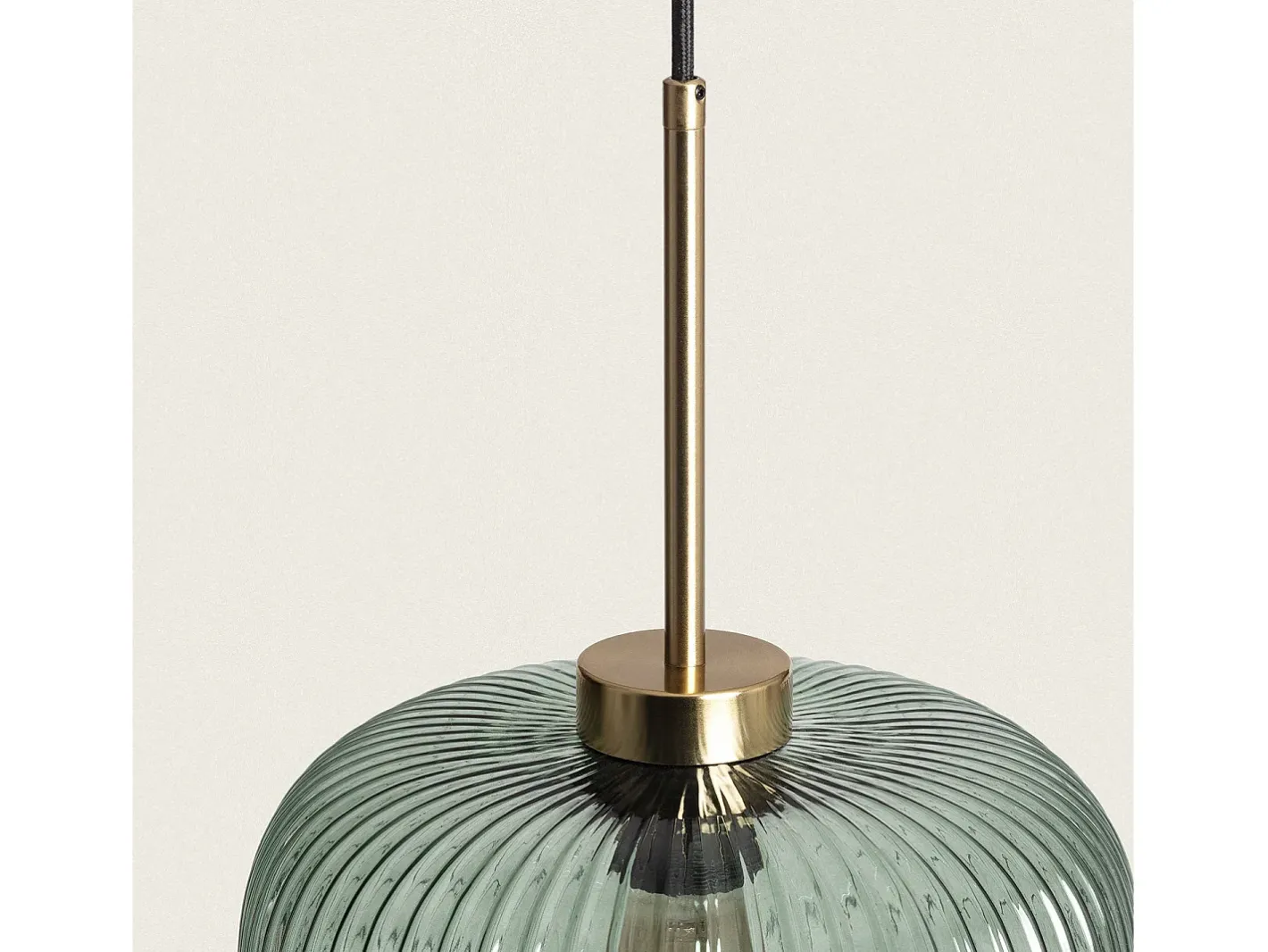 Ledkia Lámpara Suspendida-Lámpara Colgante Cristal Edwin Verde Multicolor