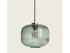 Ledkia Lámpara Suspendida-Lámpara Colgante Cristal Edwin Verde Multicolor