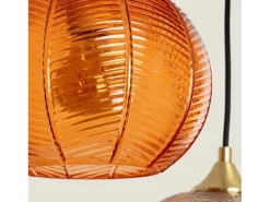 Discount Ledkia Lámpara Colgante Cristal Tri Klimt Multicolor