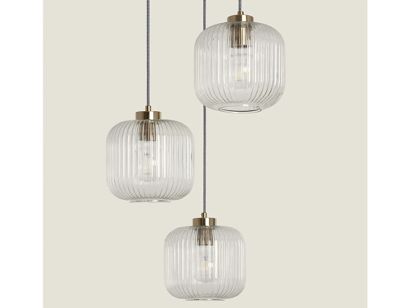 Ledkia Lámpara Colgante Cristal Tri Wilde Transparente Multicolor Best