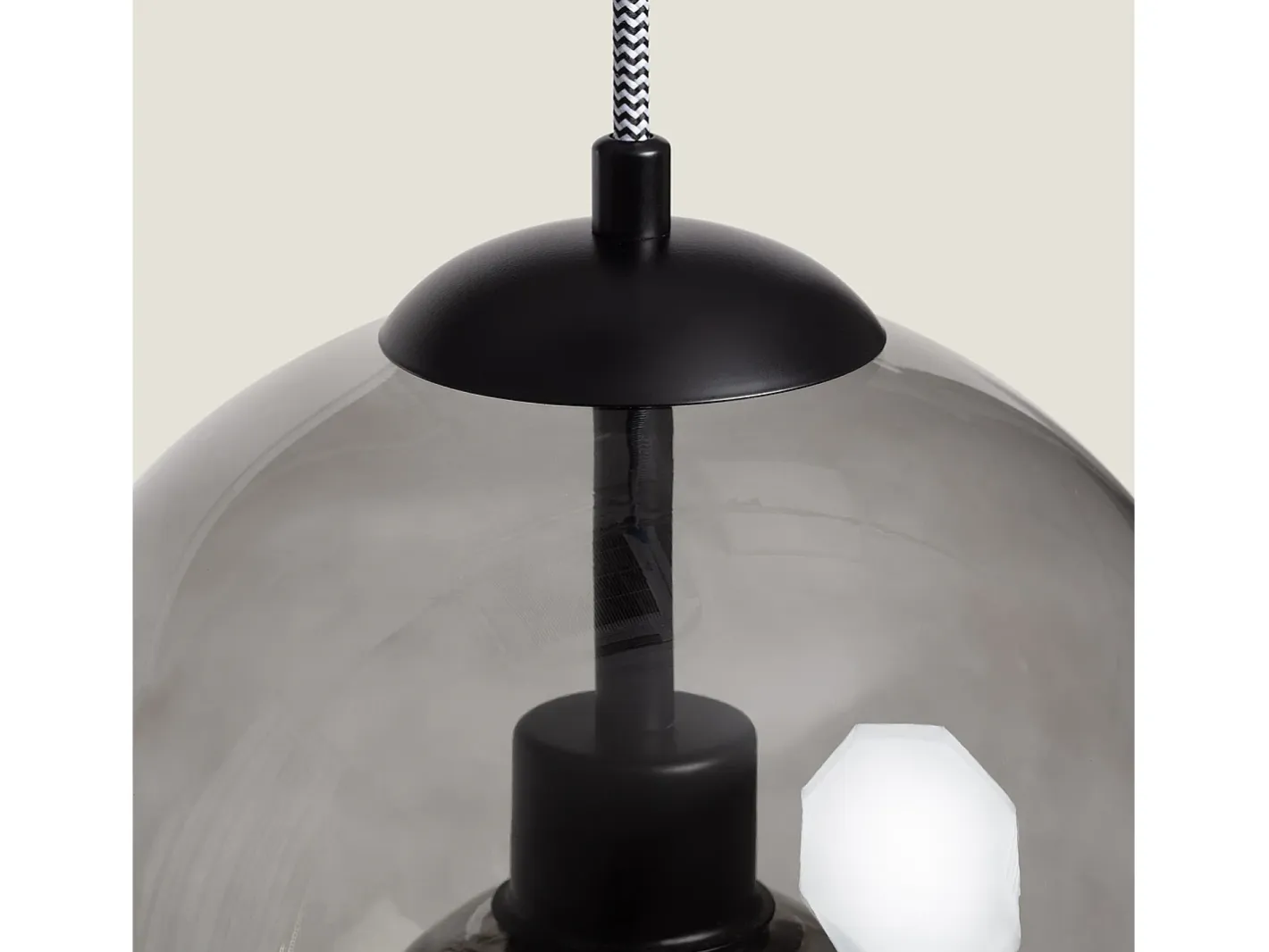 New Ledkia Lámpara Colgante Cristal Vaca Negro Multicolor