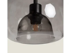 New Ledkia Lámpara Colgante Cristal Vaca Negro Multicolor