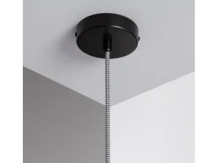 New Ledkia Lámpara Colgante Cristal Vaca Negro Multicolor
