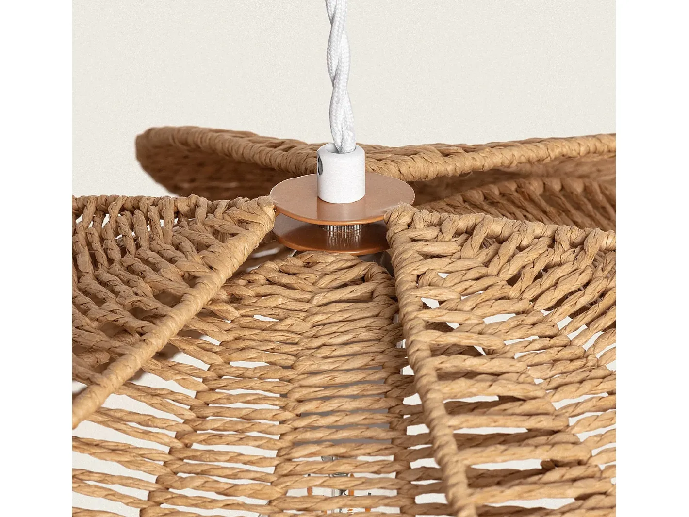 Ledkia Lámpara Suspendida-Lámpara Colgante Cuerda Giay Marrón Multicolor
