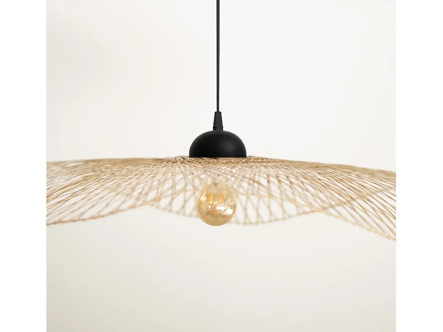 Hot Rendez-Vous Déco Lámpara colgante D75 cm en bambú - Jipi Negro