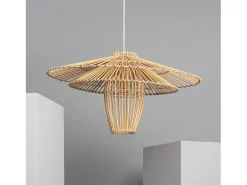Ledkia Lámpara Colgante de Bambú Jiang Natural Multicolor New