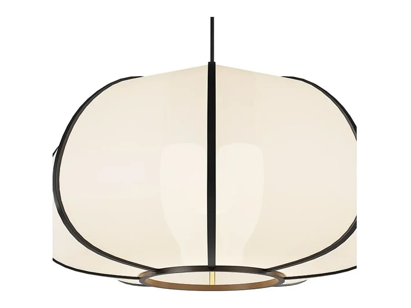 Online Rendez-Vous Déco Lámpara colgante de bambú negro 38 cm - Hana Blanco