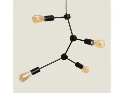 Best Ledkia Lámpara Colgante de Metal Molecular Negro Multicolor