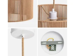 Sweeek Lámpara colgante de techo con cáñamo , 40cm natural Color natural claro Clearance