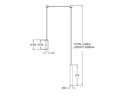Lámpara colgante descentralizada Prado de latón - Fabas Luce - LED regulable de 6,5 W - Montaje descentralizado Amarillo Outlet