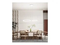 Plafón-Lámpara colgante doble Perenz EDGE LED 99W titanio Gris
