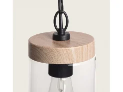 Ledkia Iluminación Exterior-Lámpara Colgante Exterior Silphco Marrón claro Marru00f3n