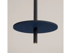 Best Sollux Lighting Lámpara colgante Feltro moderno de fieltro/acero - 1 fuentes luminosas - L.30 x A.126 cm - marino/negro Azul