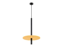 Hot Sollux Lighting Lámpara colgante Feltro moderno de fieltro/acero - 1 fuentes luminosas - L.30 x A.126 cm - /negro Amarillo