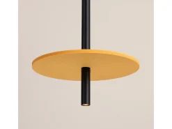 Hot Sollux Lighting Lámpara colgante Feltro moderno de fieltro/acero - 1 fuentes luminosas - L.30 x A.126 cm - /negro Amarillo