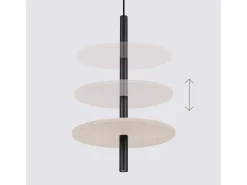 Sollux Lighting Lámpara colgante Feltro moderno de fieltro/acero - 1 fuentes luminosas - L.30 x A.126 cm - /negro Beige Best