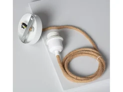 Ledkia Lámpara Suspendida-Lámpara Colgante Fibras Naturales Big Sami Ø450 mm ILUZZIA Textil Natural Multicolor