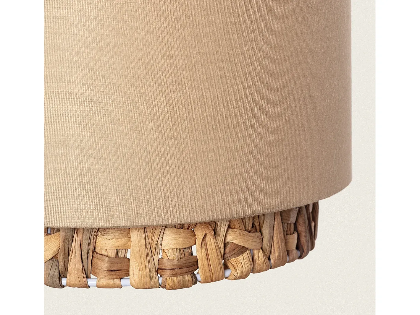 Ledkia Lámpara Suspendida-Lámpara Colgante Fibras Naturales Tri Orleans Beige Multicolor