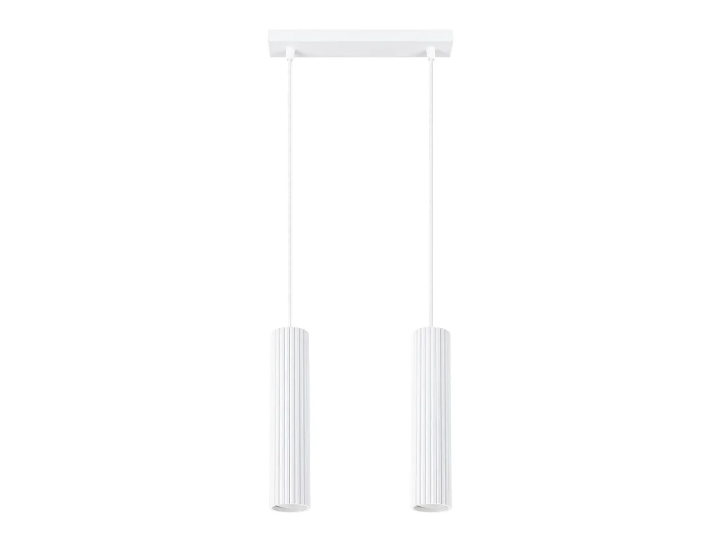 Sollux Lighting Lámpara colgante Gloow minimalista de aluminio - 2 fuentes luminosas 4000K - L.30 x A.90 cm - Blanco Sale