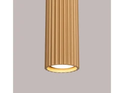 Sollux Lighting Lámpara Suspendida-Lámpara colgante Gloow minimalista de aluminio - 1 fuentes luminosas 3000K - L.8 x A.118 cm - Dorado
