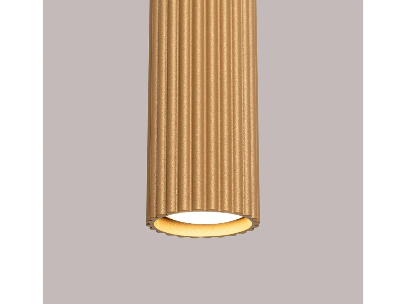 Sollux Lighting Lámpara Suspendida-Lámpara colgante Gloow minimalista de aluminio - 1 fuentes luminosas 3000K - L.8 x A.118 cm - Dorado