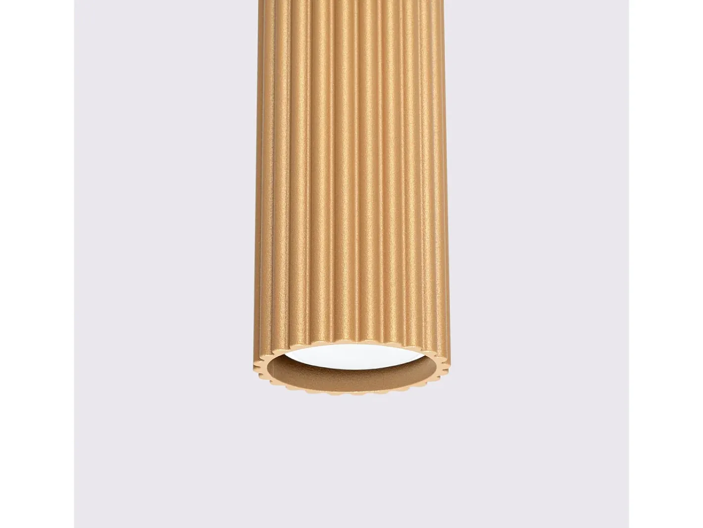 Sollux Lighting Lámpara Suspendida-Lámpara colgante Gloow minimalista de aluminio - 1 fuentes luminosas 3000K - L.8 x A.118 cm - Dorado