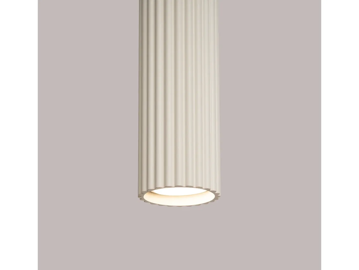 Sollux Lighting Lámpara colgante Gloow minimalista de aluminio - 1 fuentes luminosas 3000K - L.8 x A.118 cm - Beige Outlet