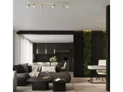 Sollux Lighting Lámpara colgante Gloow minimalista de aluminio - 3 fuentes luminosas 4000K - L.45 x A.98 cm - Beige New