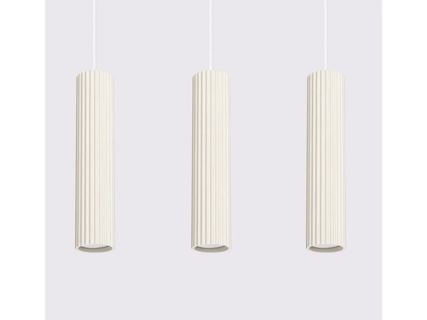 Sollux Lighting Lámpara colgante Gloow minimalista de aluminio - 3 fuentes luminosas 4000K - L.45 x A.98 cm - Beige New