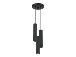 Sollux Lighting Lámpara Suspendida-Lámpara colgante Gloow minimalista de aluminio - 3 fuentes luminosas 4000K - L.19,5 x A.108 cm - Negro
